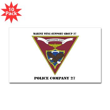 MPC27 - M01 - 01 - Military Police Company 27 with Text Sticker (Rectangle 10 pk) - Click Image to Close