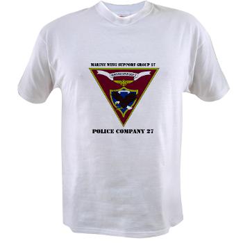 MPC27 - A01 - 04 - Military Police Company 27 with Text Value T-Shirt