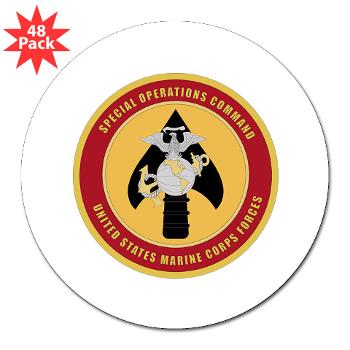 MSOC - M01 - 01 - Marine Special Ops Cmd - 3" Lapel Sticker (48 pk) - Click Image to Close