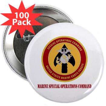 MSOC - M01 - 01 - Marine Special Ops Cmd with Text - 2.25" Button (100 pack)