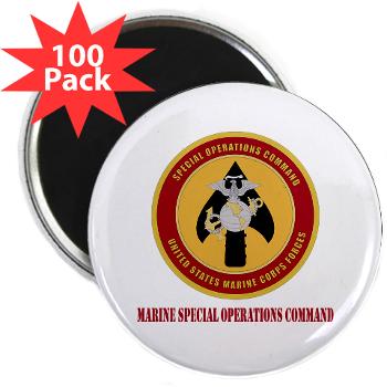 MSOC - M01 - 01 - Marine Special Ops Cmd with Text - 2.25" Magnet (100 pack)