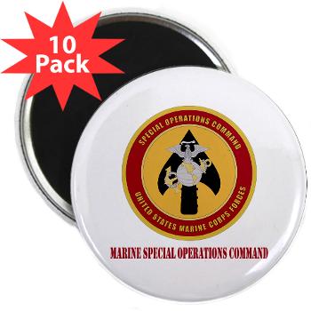 MSOC - M01 - 01 - Marine Special Ops Cmd with Text - 2.25" Magnet (10 pack) - Click Image to Close