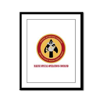 MSOC - M01 - 02 - Marine Special Ops Cmd with Text - Framed Panel Print