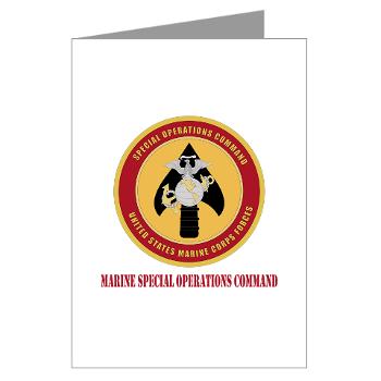 MSOC - M01 - 02 - Marine Special Ops Cmd with Text - Greeting Cards (Pk of 10)