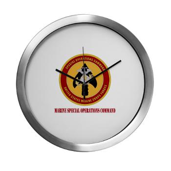 MSOC - M01 - 03 - Marine Special Ops Cmd with Text - Modern Wall Clock