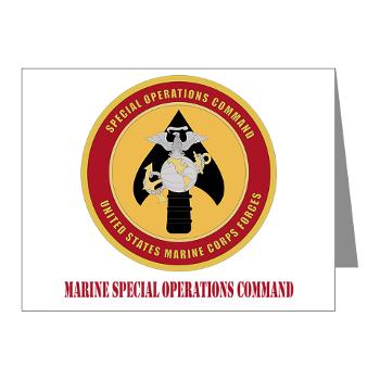 MSOC - M01 - 02 - Marine Special Ops Cmd with Text - Note Cards (Pk of 20)
