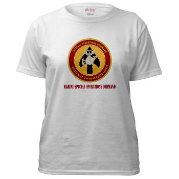 MSOC - A01 - 04 - Marine Special Ops Cmd with Text - Women's T-Shirt - Click Image to Close