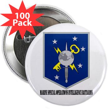 MSOIB - M01 - 01 - Marine Special Operations Intelligence Battalion with Text - 2.25" Button (100 pack - Click Image to Close