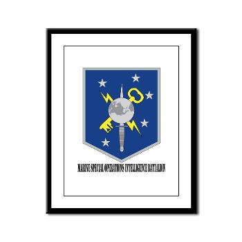 MSOIB - M01 - 02 - Marine Special Operations Intelligence Battalion with Text - Framed Panel Print