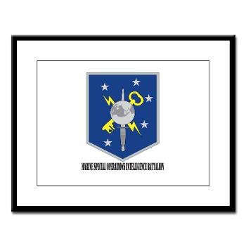 MSOIB - M01 - 02 - Marine Special Operations Intelligence Battalion with Text - Large Framed Print