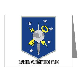 MSOIB - M01 - 02 - Marine Special Operations Intelligence Battalion with Text - Note Cards (Pk of 20)