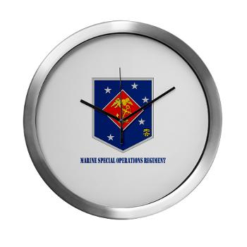 MSOR - M01 - 03 - Marine Special Operations Regiment with Text - Modern Wall Clock - Click Image to Close