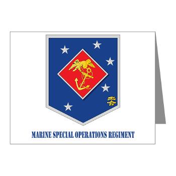 MSOR - M01 - 02 - Marine Special Operations Regiment with Text - Note Cards (Pk of 20) - Click Image to Close