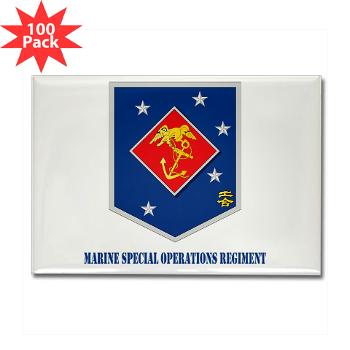 MSOR - M01 - 01 - Marine Special Operations Regiment with Text - Rectangle Magnet (100 pack)
