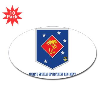MSOR - M01 - 01 - Marine Special Operations Regiment with Text - Sticker (Oval 10 pk) - Click Image to Close