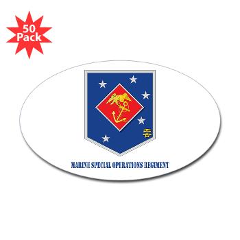 MSOR - M01 - 01 - Marine Special Operations Regiment with Text - Sticker (Oval 50 pk)