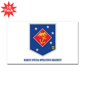 MSOR - M01 - 01 - Marine Special Operations Regiment with Text - Sticker (Rectangle 10 pk)