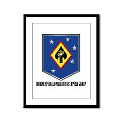 MSOSG - M01 - 02 - Marine Special Operations Support Group with Text - Framed Panel Print