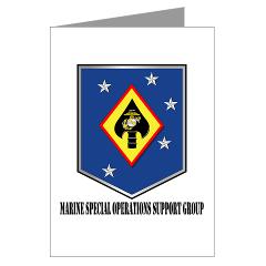 MSOSG - M01 - 02 - Marine Special Operations Support Group with Text - Greeting Cards (Pk of 10)
