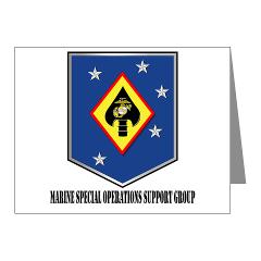 MSOSG - M01 - 02 - Marine Special Operations Support Group with Text - Note Cards (Pk of 20)