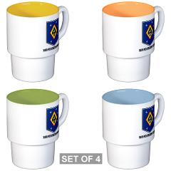 MSOSG - M01 - 03 - Marine Special Operations Support Group with Text - Stackable Mug Set (4 mugs)