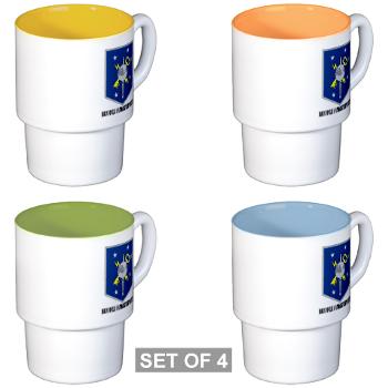 MSOS - M01 - 03 - Marine Special Operations School with Text - Stackable Mug Set (4 mugs)