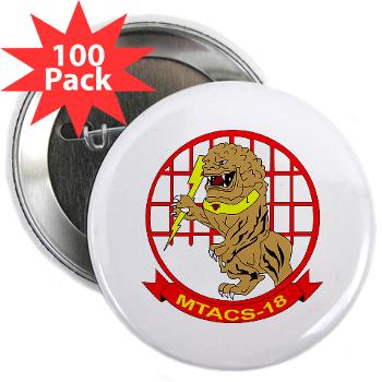 MTACS18 - A01 - 01 - Marine Tactical Air Command Squadron 18 with Text - 2.25" Button (100 pack)
