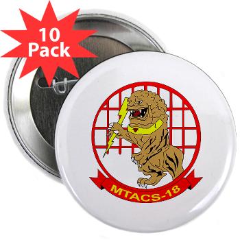 MTACS18 - A01 - 01 - Marine Tactical Air Command Squadron 18 with Text - 2.25" Button (10 pack)