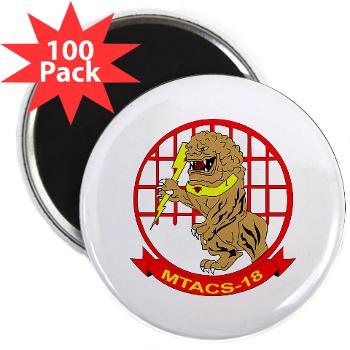 MTACS18 - A01 - 01 - Marine Tactical Air Command Squadron 18 with Text - 2.25" Magnet (100 pack)