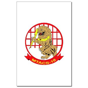 MTACS18 - A01 - 01 - Marine Tactical Air Command Squadron 18 with Text - Mini Poster Print
