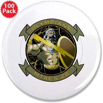 MTACS28 - M01 - 01 - Marine Tactical Air Command Squadron 28 (MTACS-28) 3.5" Button (100 pack) - Click Image to Close