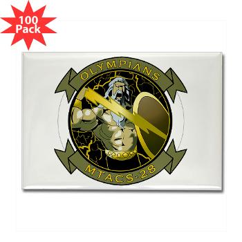 MTACS28 - M01 - 01 - Marine Tactical Air Command Squadron 28 (MTACS-28) Rectangle Magnet (100 pack) - Click Image to Close