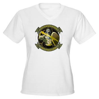 MTACS28 - A01 - 04 - Marine Tactical Air Command Squadron 28 (MTACS-28) Women's V-Neck T-Shirt