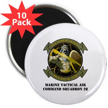 MTACS28 - M01 - 01 - Marine Tactical Air Command Squadron 28 (MTACS-28) with text 2.25" Magnet (10 pack) - Click Image to Close