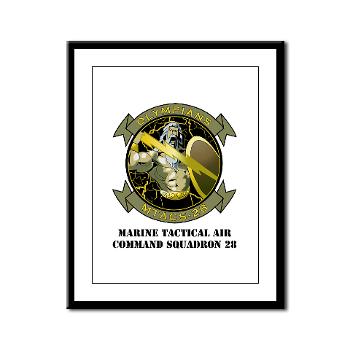 MTACS28 - M01 - 02 - Marine Tactical Air Command Squadron 28 (MTACS-28) with text Framed Panel Print - Click Image to Close