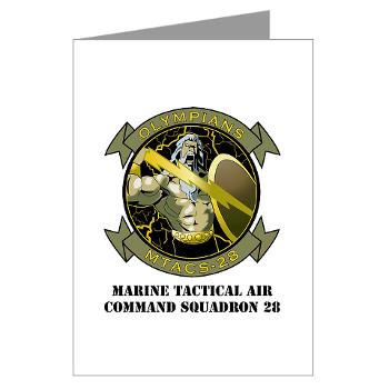 MTACS28 - M01 - 02 - Marine Tactical Air Command Squadron 28 (MTACS-28) with text Greeting Cards (Pk of 10) - Click Image to Close