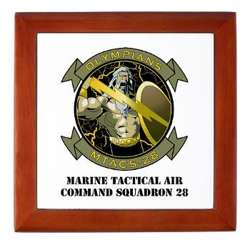 MTACS28 - M01 - 03 - Marine Tactical Air Command Squadron 28 (MTACS-28) with text Keepsake Box