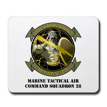 MTACS28 - M01 - 03 - Marine Tactical Air Command Squadron 28 (MTACS-28) with text Mousepad