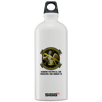 MTACS28 - M01 - 03 - Marine Tactical Air Command Squadron 28 (MTACS-28) with text Sigg Water Bottle 1.0L