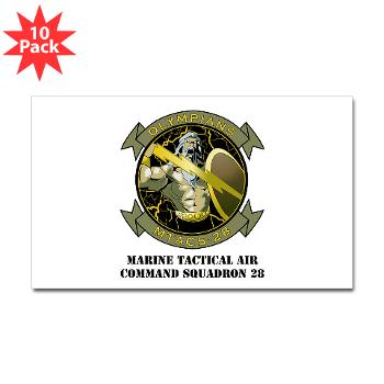 MTACS28 - M01 - 01 - Marine Tactical Air Command Squadron 28 (MTACS-28) with text Sticker (Rectangle 10 pk) - Click Image to Close