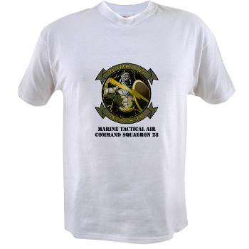 MTACS28 - A01 - 04 - Marine Tactical Air Command Squadron 28 (MTACS-28) with text Value T-Shirt