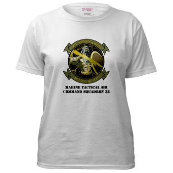 MTACS28 - A01 - 04 - Marine Tactical Air Command Squadron 28 (MTACS-28) with text Women's T-Shirt
