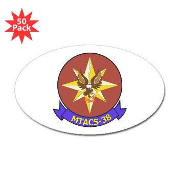 MTACS38 - M01 - 01 - Marine Tactical Air Command Sqdrn 38 Sticker (Oval 50 pk) - Click Image to Close
