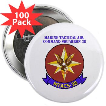 MTACS38 - M01 - 01 - Marine Tactical Air Command Sqdrn 38 with text 2.25" Button (100 pack) - Click Image to Close