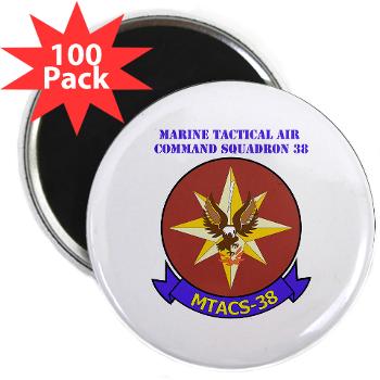 MTACS38 - M01 - 01 - Marine Tactical Air Command Sqdrn 38 with text 2.25" Magnet (100 pack) - Click Image to Close