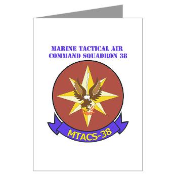 MTACS38 - M01 - 02 - Marine Tactical Air Command Sqdrn 38 with text Greeting Cards (Pk of 10) - Click Image to Close