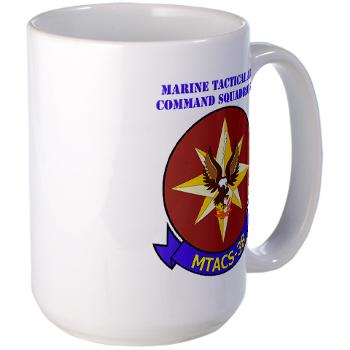 MTACS38 - M01 - 03 - Marine Tactical Air Command Sqdrn 38 with text Large Mug - Click Image to Close