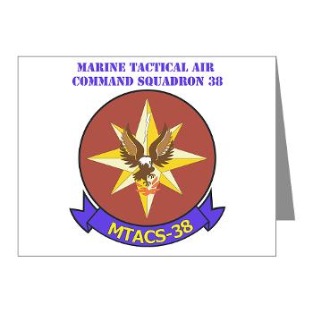 MTACS38 - M01 - 02 - Marine Tactical Air Command Sqdrn 38 with text Note Cards (Pk of 20) - Click Image to Close