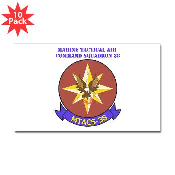 MTACS38 - M01 - 01 - Marine Tactical Air Command Sqdrn 38 with text Sticker (Rectangle 10 pk)