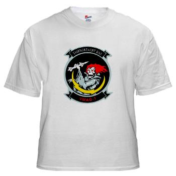 MTEWS1 - A01 - 04 - Marine Tactical Electronic Warfare Squadron 1 White T-Shirt - Click Image to Close